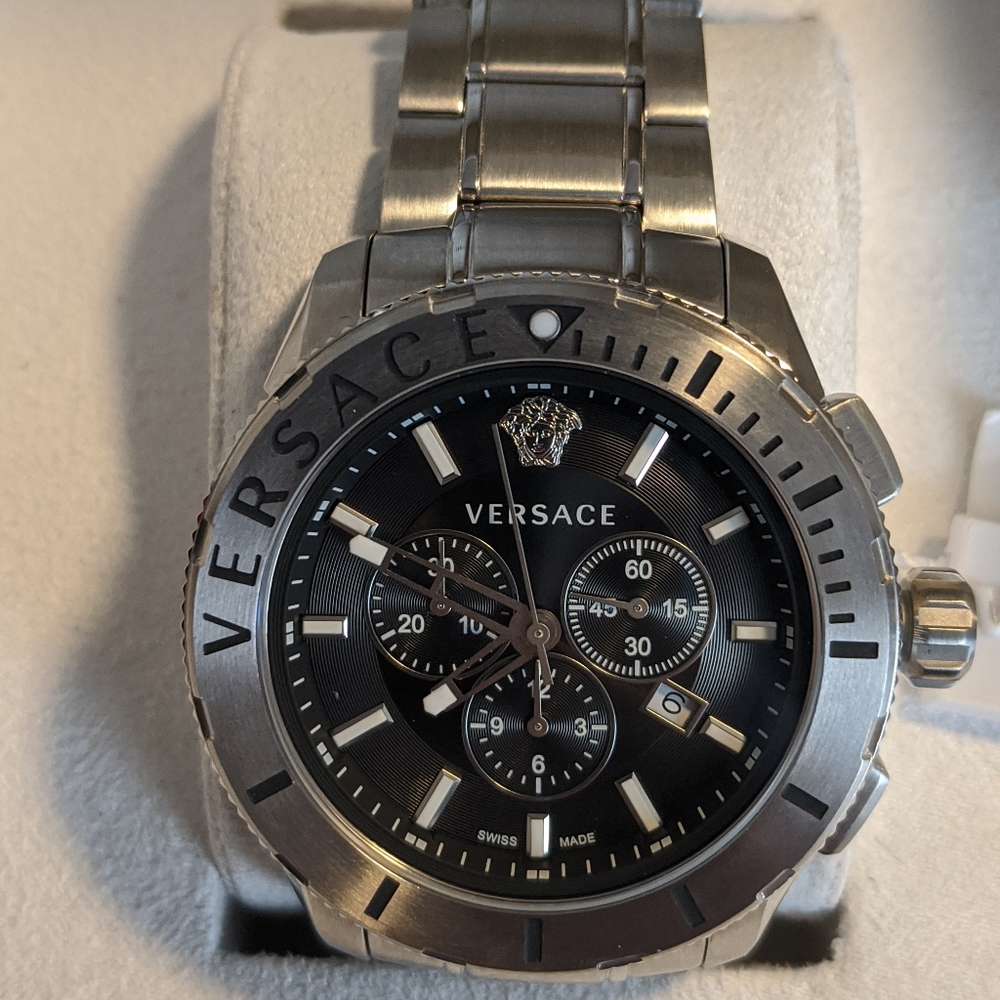 🟥SOLD🟥 Versace Chrono black Stainless Steel - Picture 2 of 7